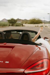 Bride and groom portraits at The Paseo wedding venue during golden hour