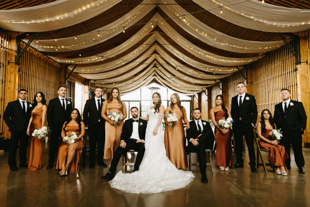wedding party editorial portraits at The Paseo wedding venue