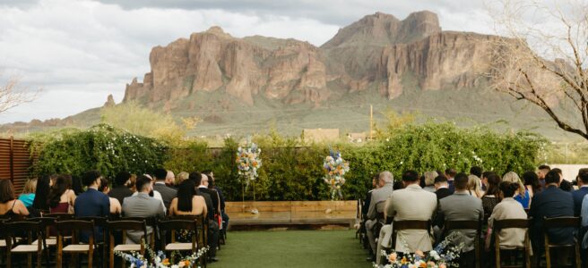 superstition mountain views at paseo wedding venue