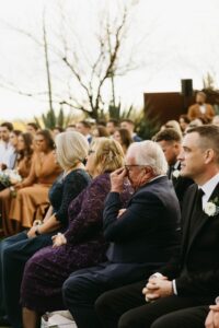 Wedding ceremony setup at The Paseo desert wedding venue