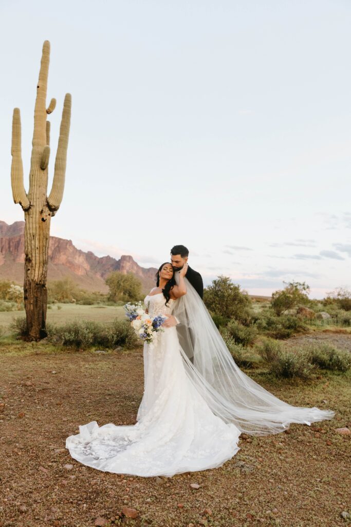 Bride and groom portraits at The Paseo wedding venue during golden hour