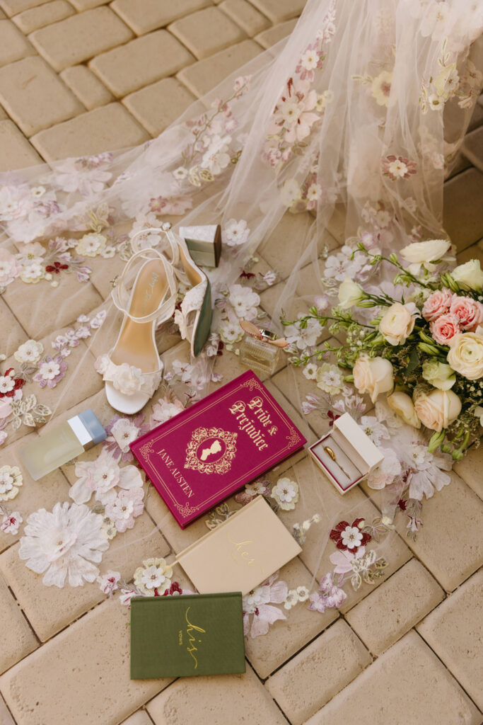 garden inspired wedding invitation suite