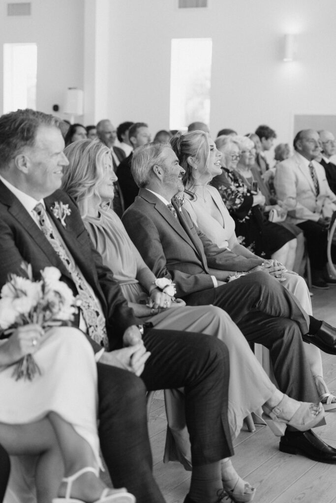 Indoor wedding ceremony at Desert View Wedding Venue