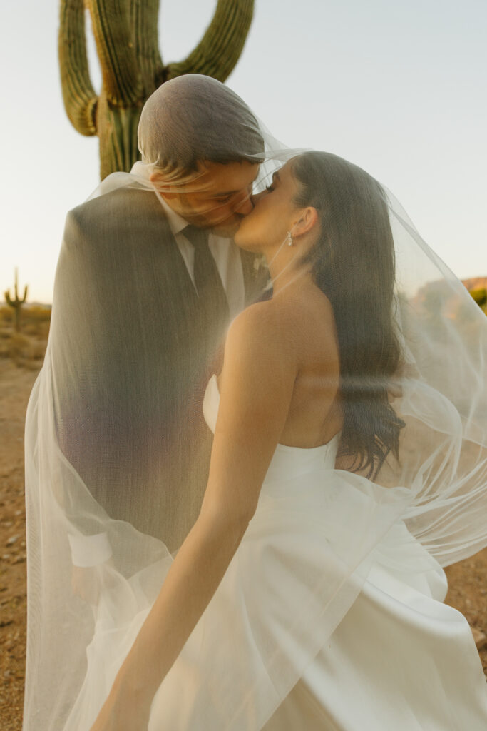 Sunset portraits at Desert View Wedding Venue