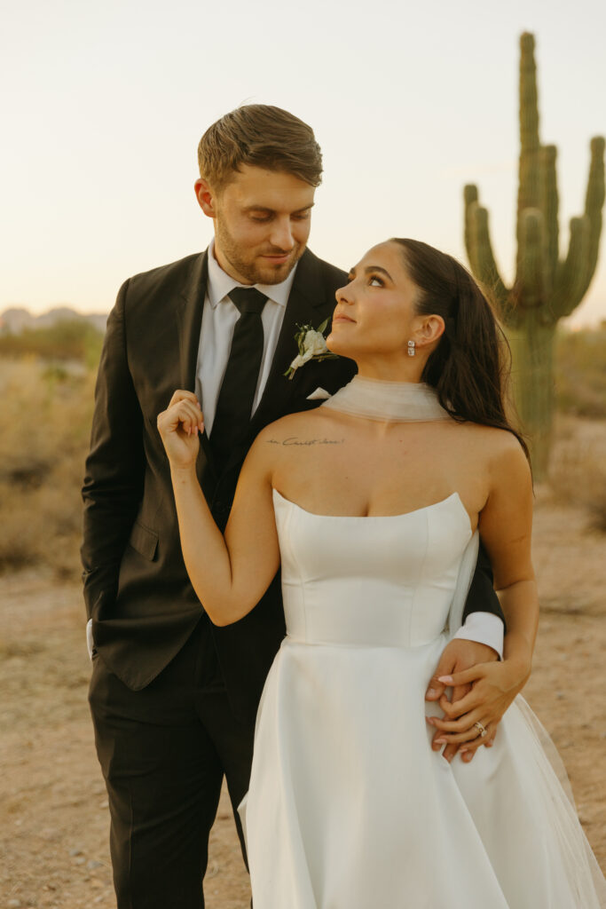 Sunset portraits at Desert View Wedding Venue