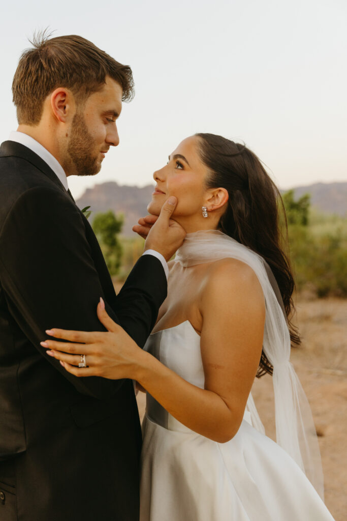 Bride and groom at Desert View Wedding