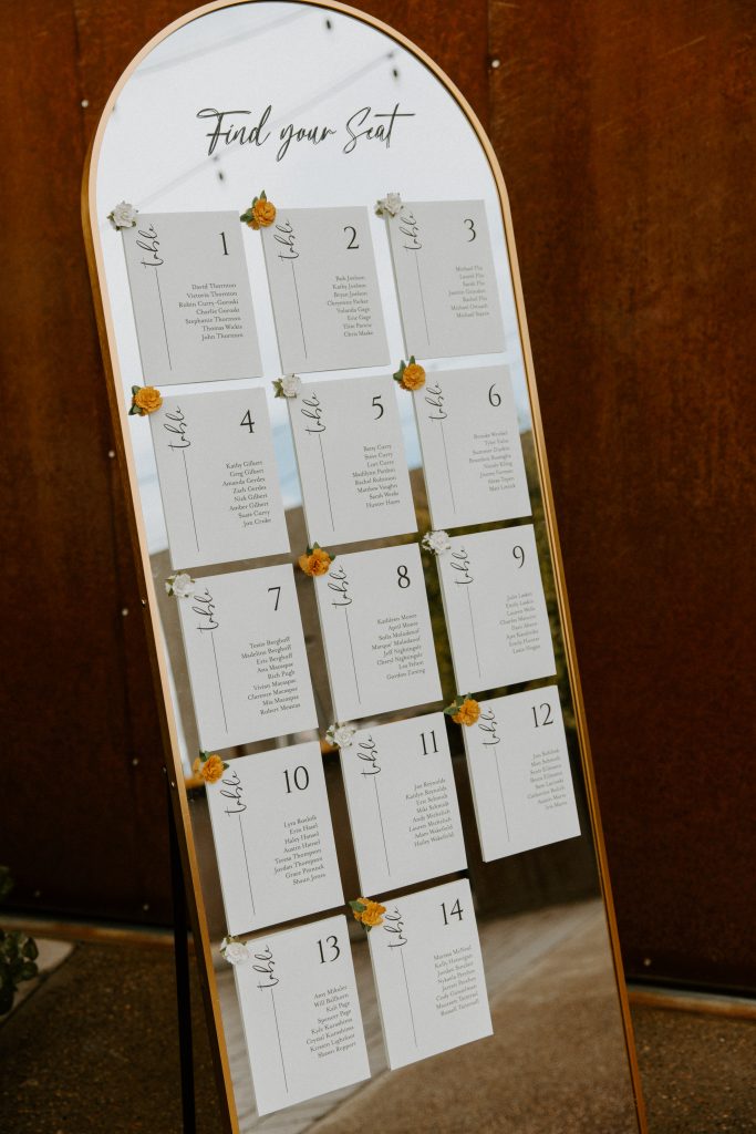 desert wedding details