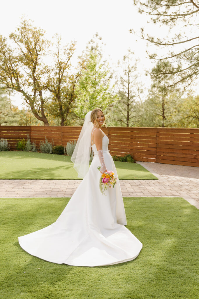 Romantic sunset portraits at Cabins on Strawberry Hill wedding