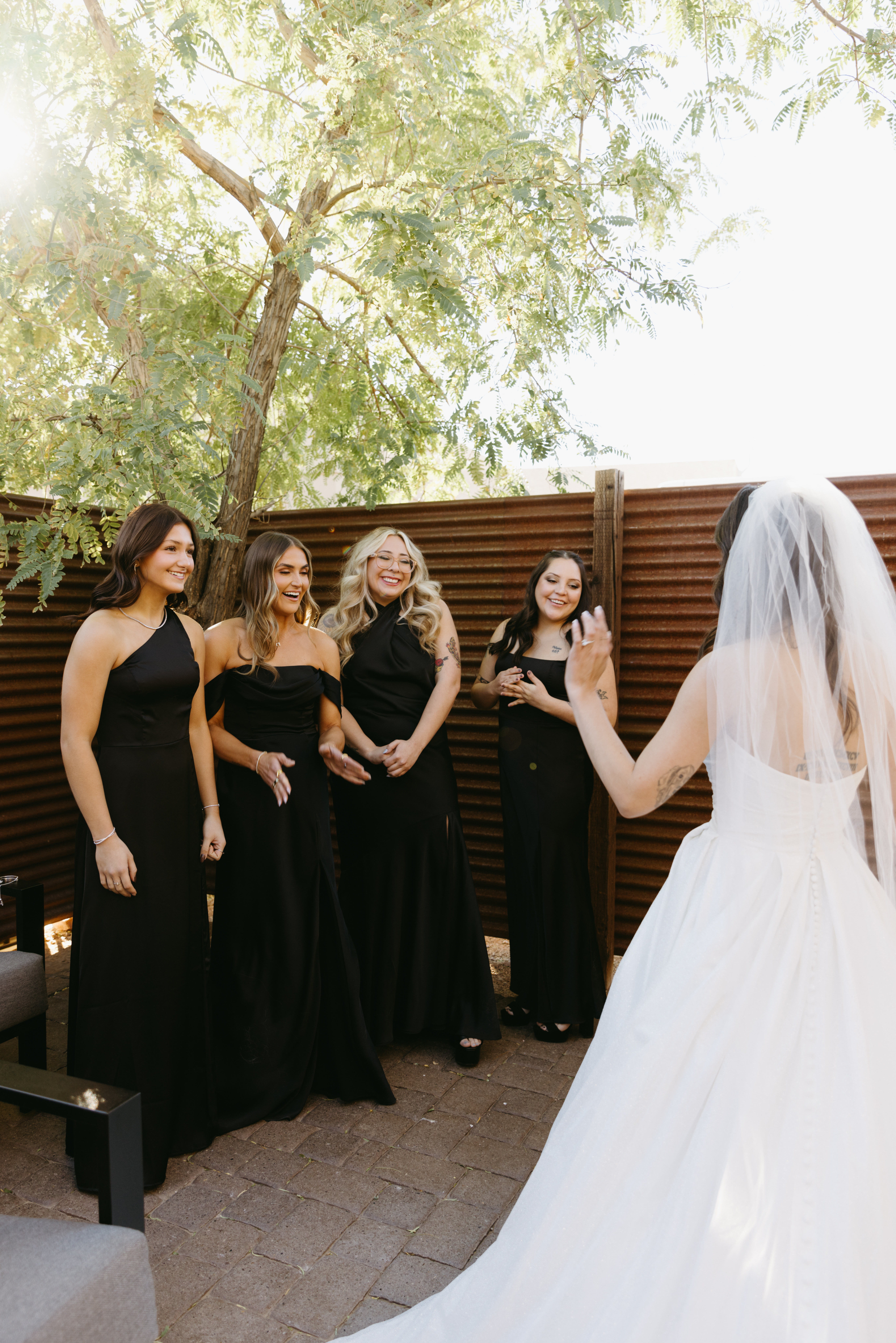 bride getting ready for her wedding in arizona