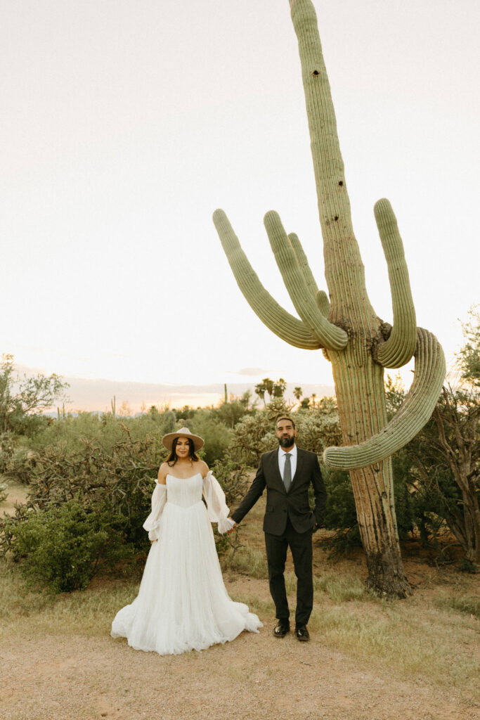 Golden hour portraits at JTH Tucson Elopement