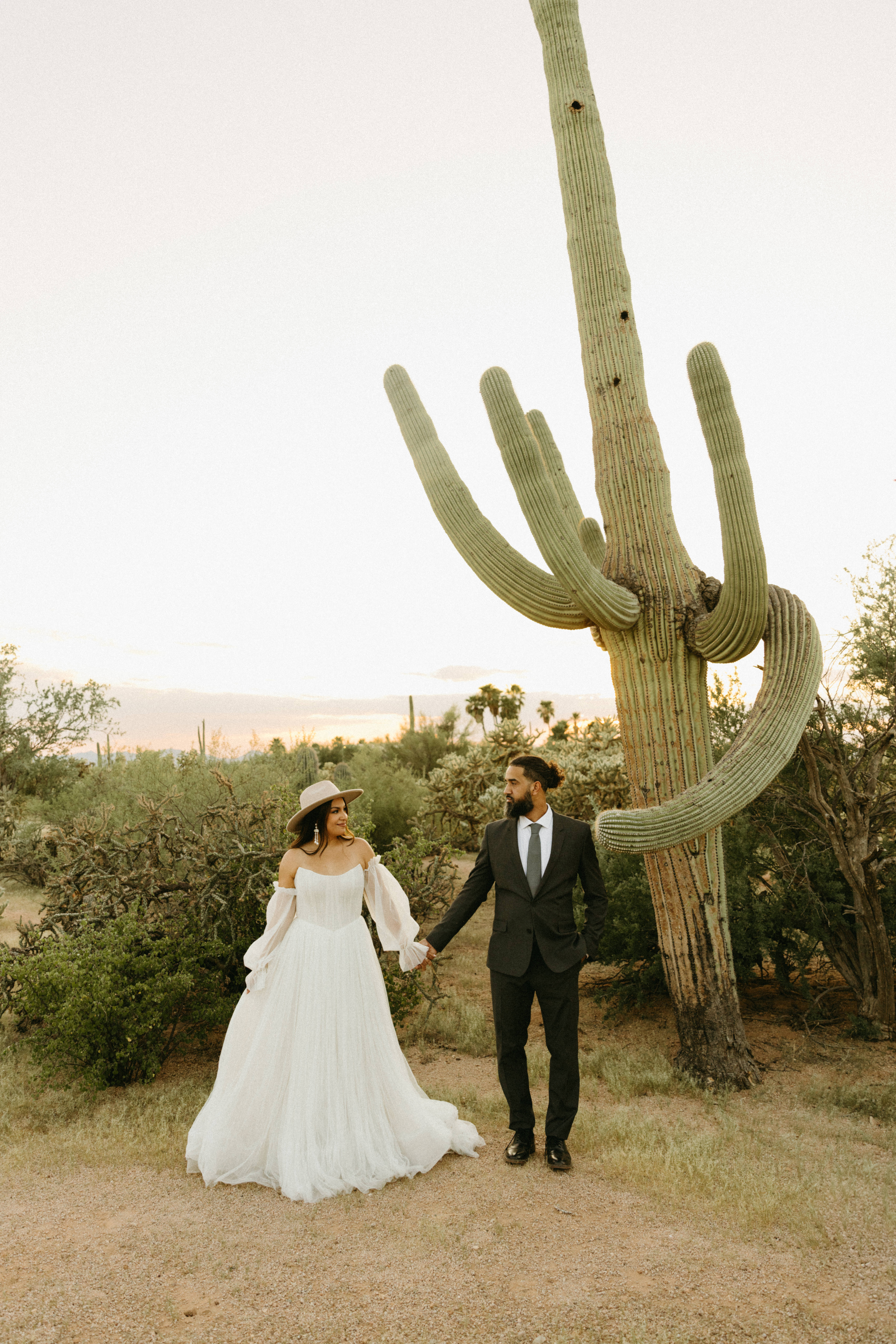 Golden hour portraits at JTH Tucson Elopement