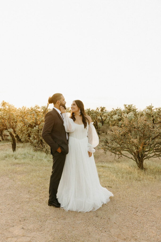 Golden hour portraits at JTH Tucson Elopement