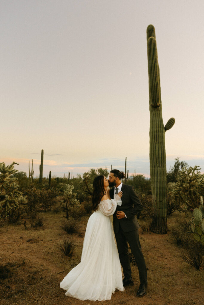 Golden hour portraits at JTH Tucson Elopement