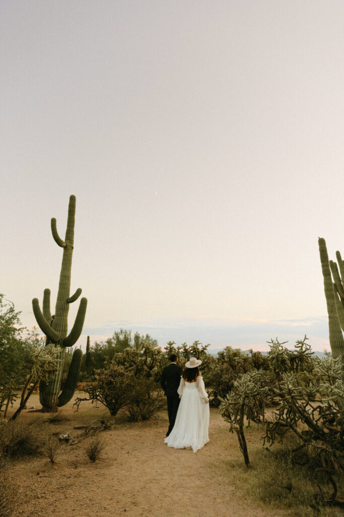 Golden hour portraits at JTH Tucson Elopement