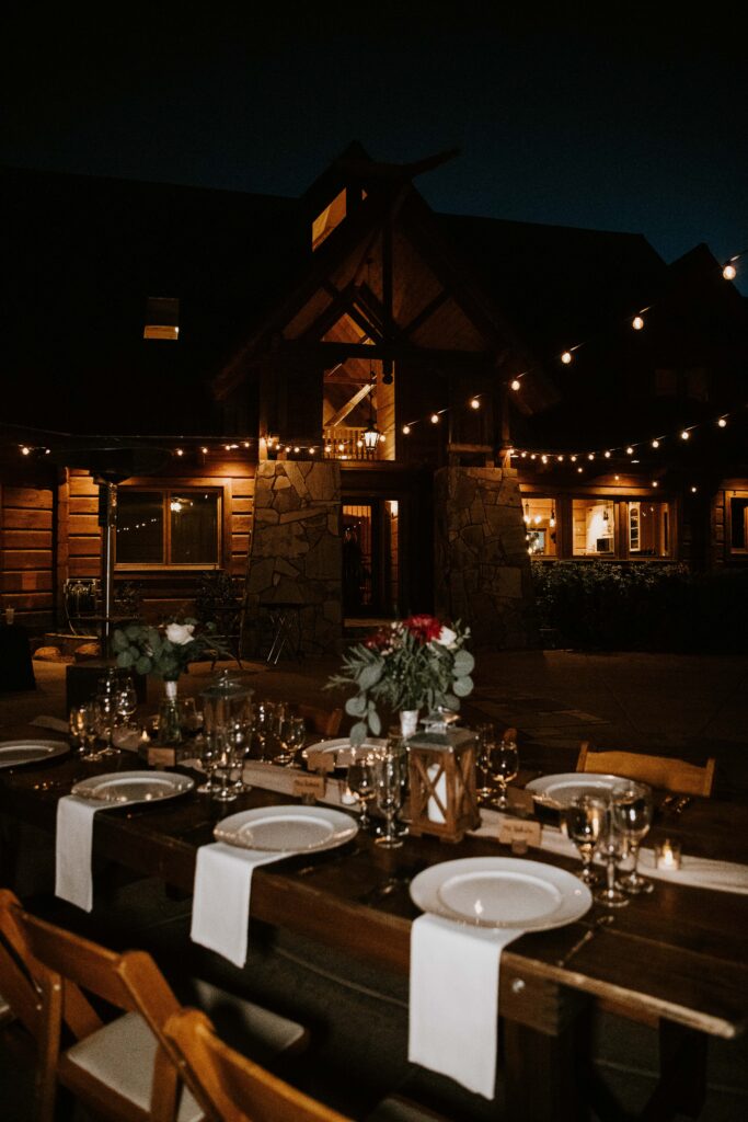 Payson Elopement reception under the stars