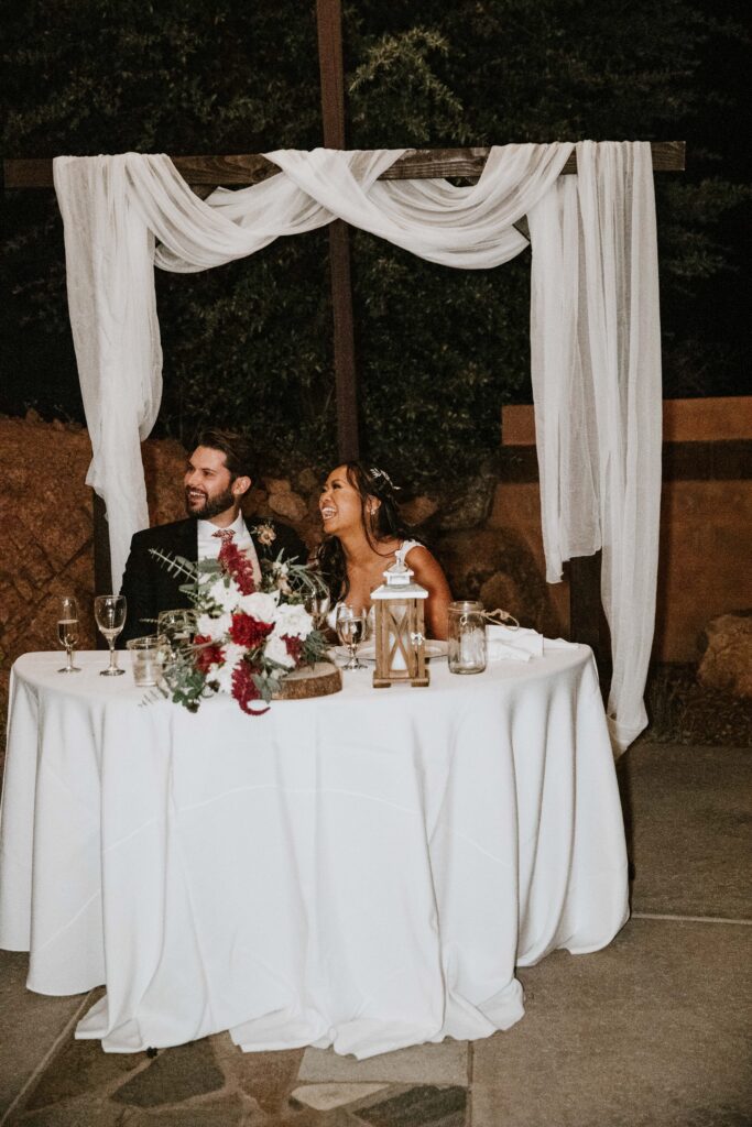 Payson Elopement reception under the stars