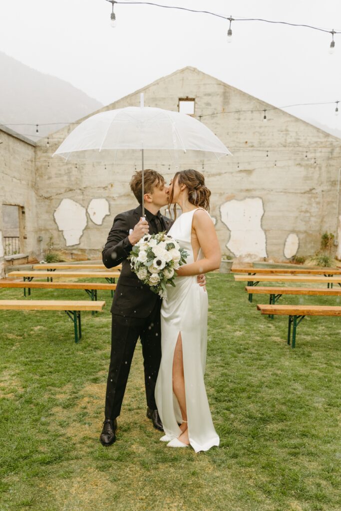 Bride and groom at The Little Daisy wedding venue