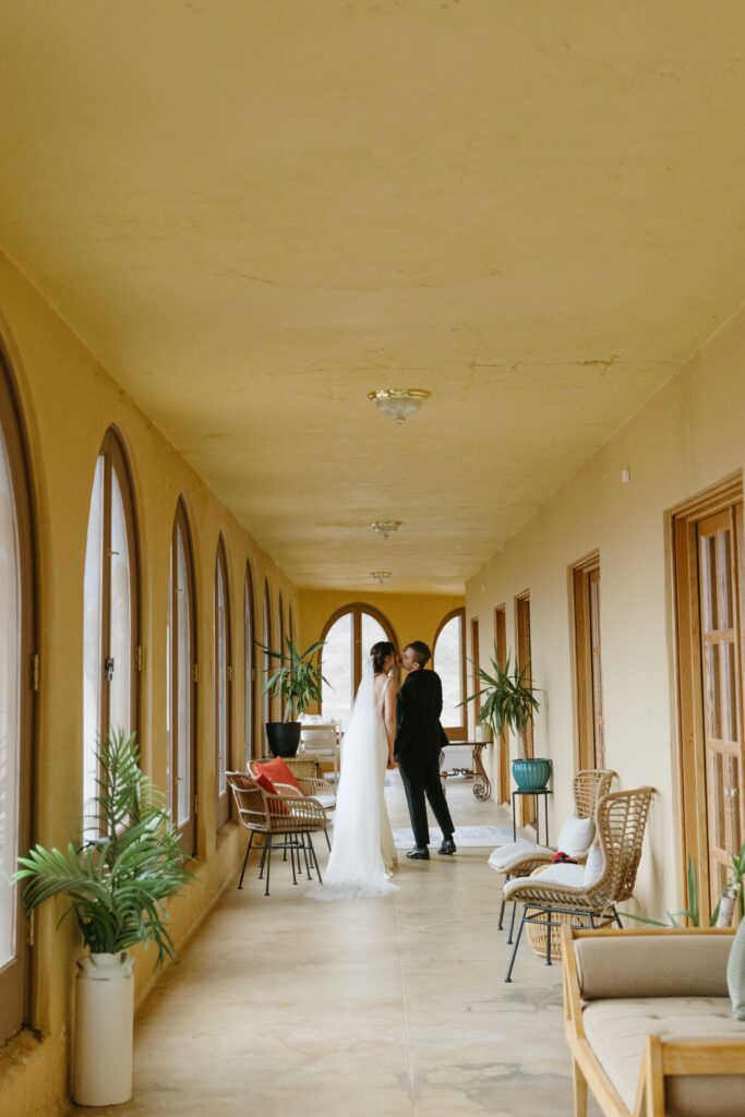 Bride and groom at The Little Daisy wedding venue