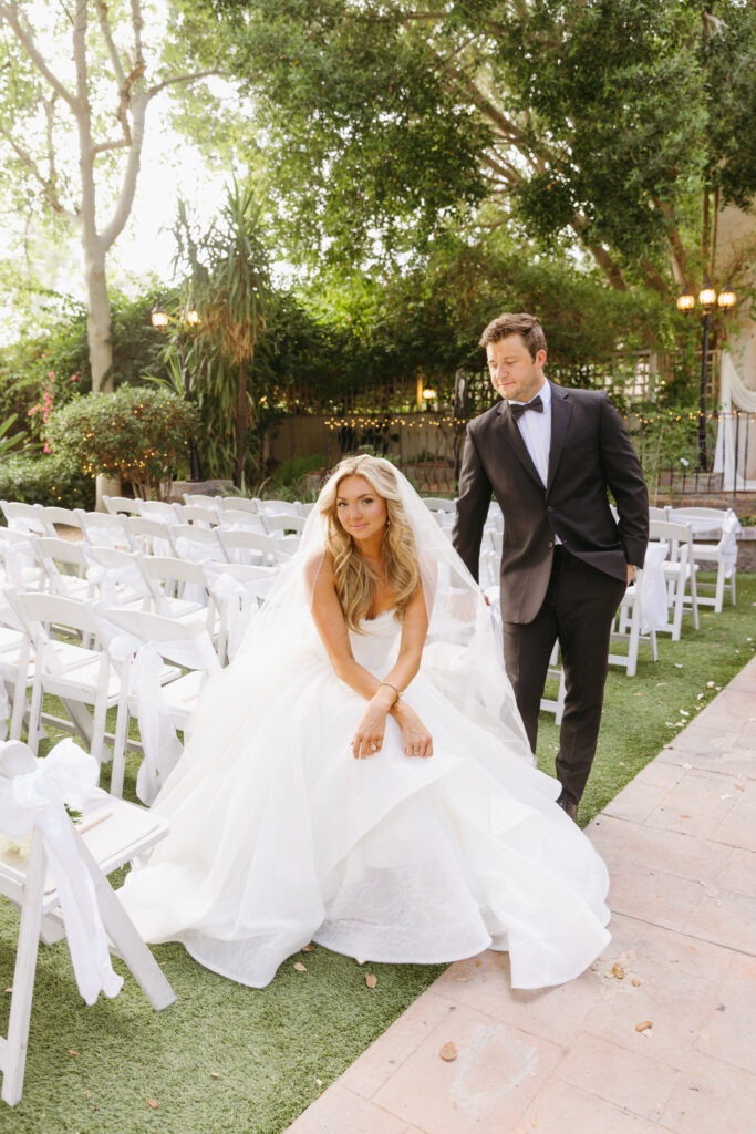 bride and groom portraits at the wright house wedding venue