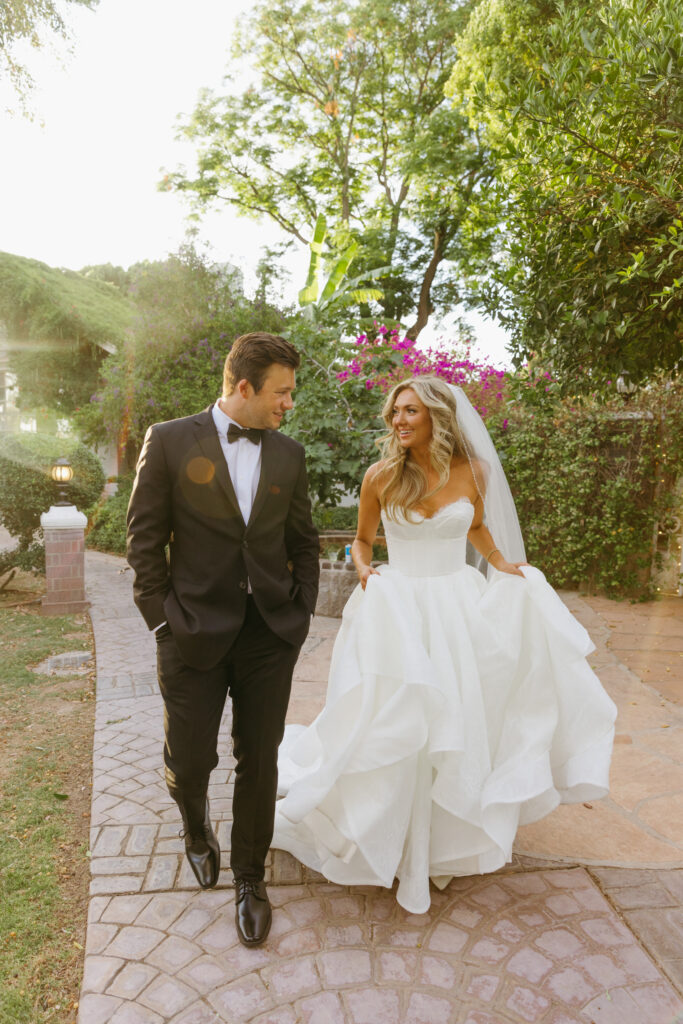 bride and groom portraits at the wright house wedding venue